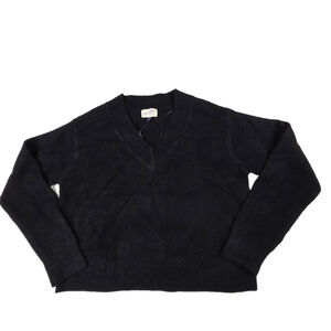 Universal Thread Black V-Neck Boxy Sweater Size XS